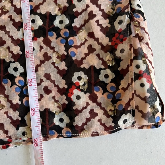 Dorothee Schumacher Pink Floral Silk Button Up Down Blouse Top Shell Size 3 - Picture 8 of 13